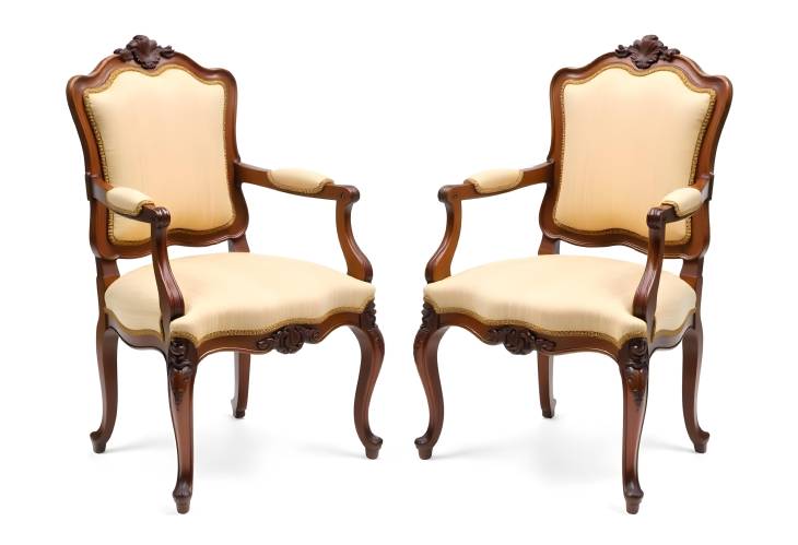 Artisan Heritage Antique Biedermeier Chairs with Authentic Upholstery